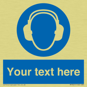 Custom Ear Protection Sign